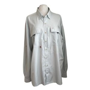 Eddie Bauer Men's UPF Guide 2.0 Long-Sleeve Shirt T2XL -Light grey